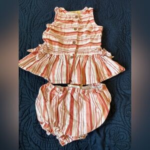 Magnolia Pink and White Matching Diaper Covers